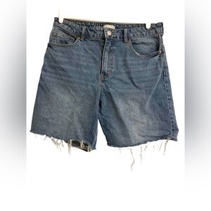 H&M Blue Distressed Jean Shorts